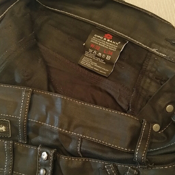 Black European double waisted designer denim - Picture 8 of 8